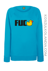 Fuck ala Duck - Bluza damska standard bez kaptura azure blue 