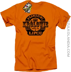 Prawdziwi Królowie rodzą się w Lipcu - Koszulka męska pomarańcz 