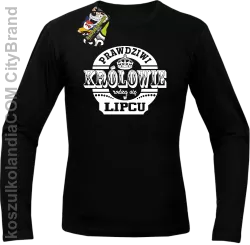 Prawdziwi Królowie rodzą się w Lipcu - Longsleeve męski czarny 