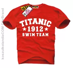 TITANIC 1912 Swim Team - koszulka męska red hell