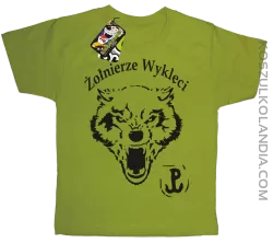 ŻOŁNIERZE WYKLĘCI WOLF-koszulka dziecięca kiwi