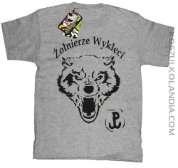 ŻOŁNIERZE WYKLĘCI WOLF-koszulka dziecięca melanż