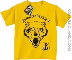 ŻOŁNIERZE WYKLĘCI WOLF-koszulka dziecięca żółta