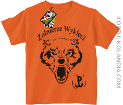 ŻOŁNIERZE WYKLĘCI WOLF-koszulka dziecięca pomarańczowa 