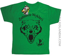 ŻOŁNIERZE WYKLĘCI WOLF-koszulka dziecięca zielona