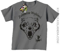 ŻOŁNIERZE WYKLĘCI WOLF-koszulka dziecięca szara