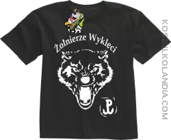 ŻOŁNIERZE WYKLĘCI WOLF-koszulka dziecięca czarna