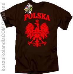 Polska - Koszulka męska brąz 