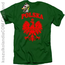 Polska - Koszulka męska zielona