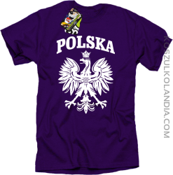 Polska - Koszulka męska fiolet