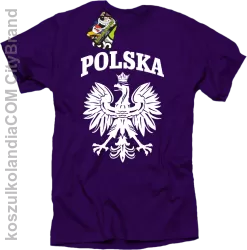 Polska - Koszulka męska fiolet