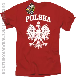 Polska - Koszulka męska czerwona 