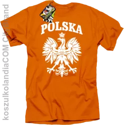 Polska - Koszulka męska pomarańcz 