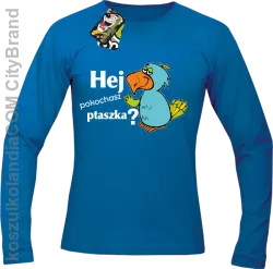 HEJ pokochasz ptaszka ? - Longsleeve Męski - Niebieski