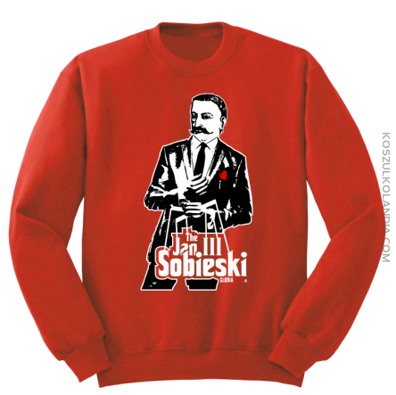 Jan III 3 Sobieski ala GodFather - Bluza standard bez kaptura czerwona 