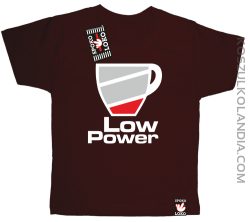 LOW POWER - koszulka dziecięca brąz 
