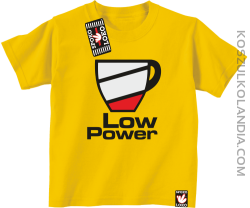 LOW POWER - koszulka dziecięca żółta 