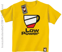 LOW POWER - koszulka dziecięca żółta 