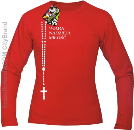 RÓŻANIEC Wiara Nadzieja Miłość - Longsleeve męski