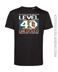 LEVEL ARCADE Classic koszulka z dowolną datą urodzin X-lat bycia zajebistym - koszulka męska egw
