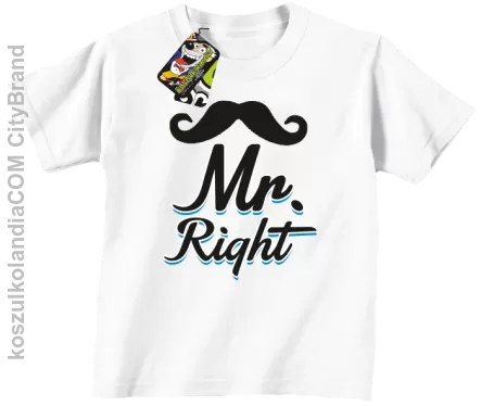 Mr Right example - Koszulka Dziecięca - Biały