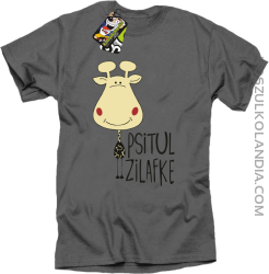 PSITUL ZILAFKE przytul żyrafkę - Koszulka Męska - Szary