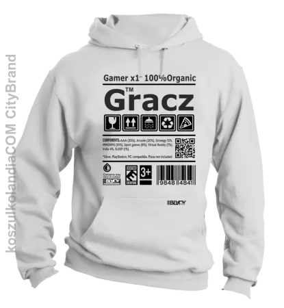 Gracz GAMER - bluza z kapturem męska 