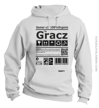 Gracz GAMER - bluza z kapturem męska 