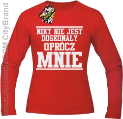 Nikt nie jest doskonały oprócz mnie - Longsleeve męski czerwony 