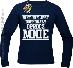 Nikt nie jest doskonały oprócz mnie - Longsleeve męski granat 