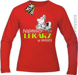 Najlepszy lekarz w okolicy - Longsleeve męski czerwony 