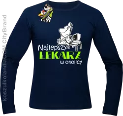 Najlepszy lekarz w okolicy - Longsleeve męski granat