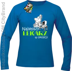 Najlepszy lekarz w okolicy - Longsleeve męski niebieski