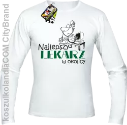 Najlepszy lekarz w okolicy - Longsleeve męski biały 