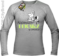 Najlepszy lekarz w okolicy - Longsleeve męski melanż 