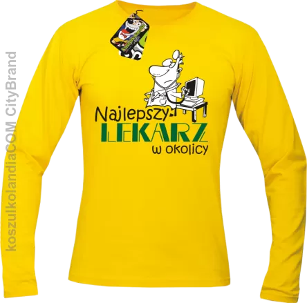 Najlepszy lekarz w okolicy - Longsleeve męski żółty 