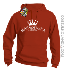 Warszawska princesa - Bluza z kapturem pomarańcz