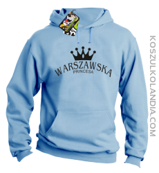 Warszawska princesa - Bluza z kapturem błękit
