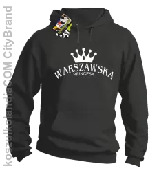 Warszawska princesa - Bluza z kapturem szara