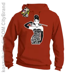 Audrey Hepburn RETRO-ART - Bluza męska z kapturem pomarańcz 