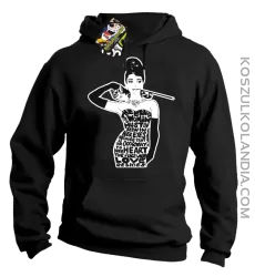 Audrey Hepburn RETRO-ART - Bluza męska z kapturem czarna 