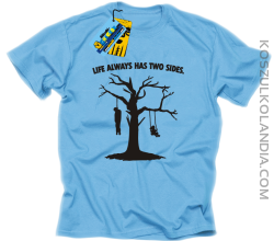 Two Sides - koszulka męska - błękitny