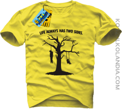 Two Sides - koszulka męska - żółty