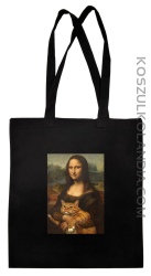 Mona Lisa z kotem - Torba EKO czarna 