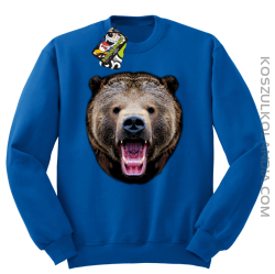 Miś Grizzly Real Foto - Bluza STANDARD - Niebieski