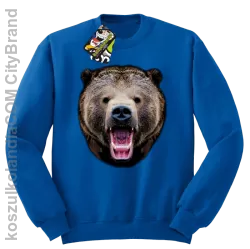 Miś Grizzly Real Foto - Bluza STANDARD - Niebieski