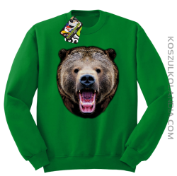 Miś Grizzly Real Foto - Bluza STANDARD - Zielony