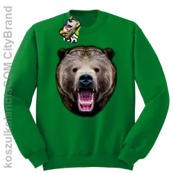 Miś Grizzly Real Foto - Bluza STANDARD - Zielony