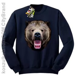 Miś Grizzly Real Foto - Bluza STANDARD - Granatowy