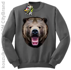 Miś Grizzly Real Foto - Bluza STANDARD - Szary